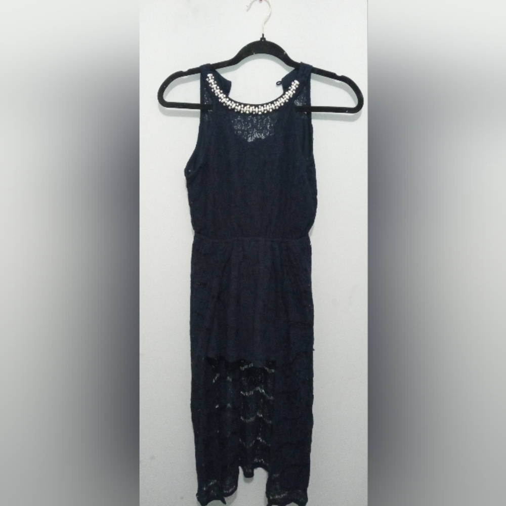 Lace dress with shorts with Jewel Neckline